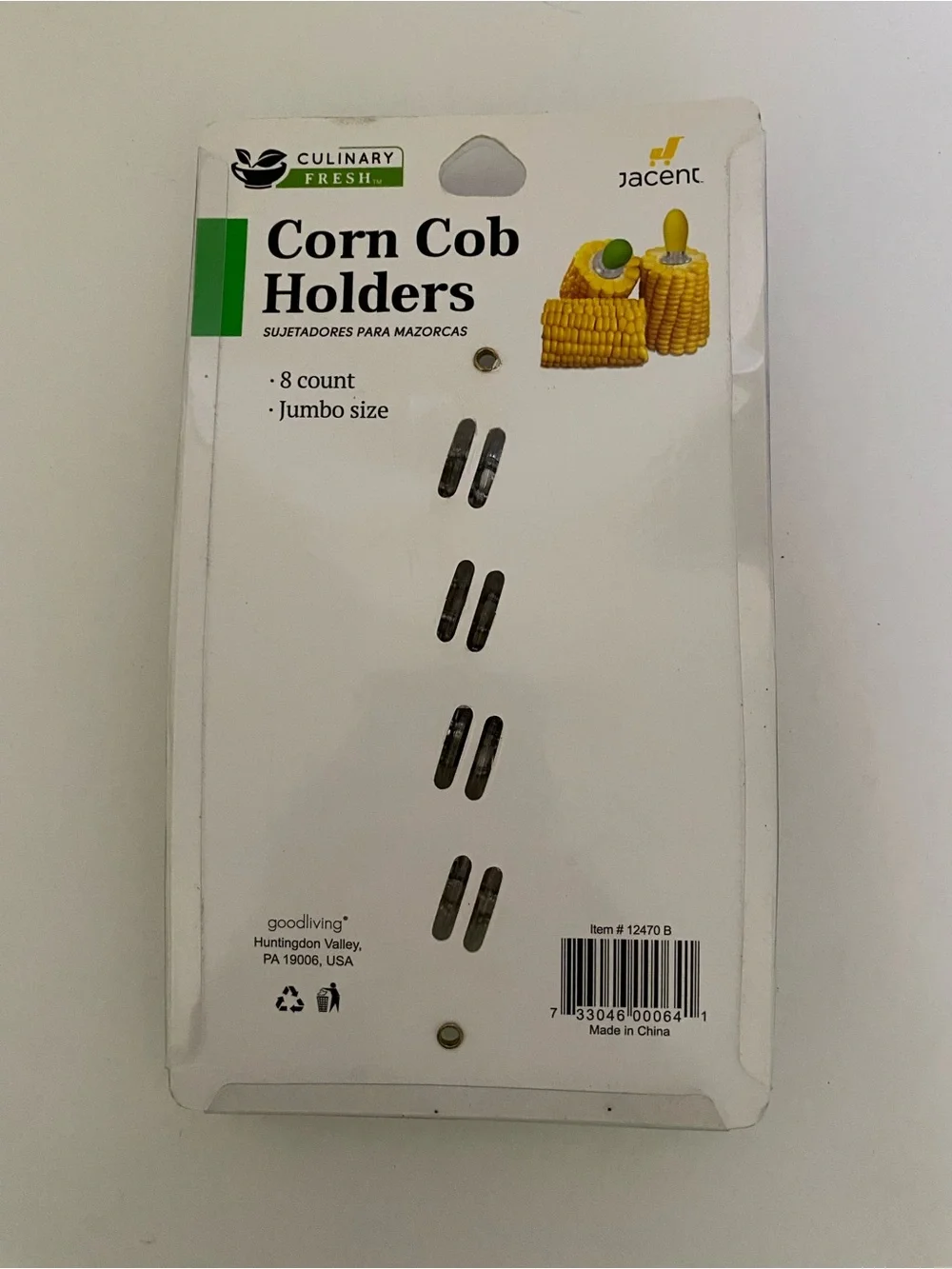 8pc Jumbo Size Corn Cob Holders